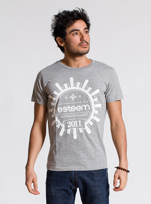 esteem CREST T-shirt weiss Print