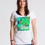 esteem Tshirt girls woman frauen BEACH weiss